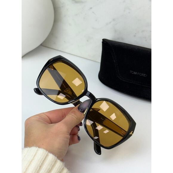 NEW Tom Ford TF1223 Plum Black Yellow Tint Sunglasses $600 main image 2